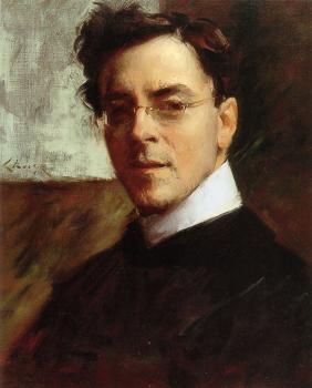 威廉 梅裡特 查斯 Portrait of Louis Betts 威廉 梅裡特 查斯 Portrait of Louis Betts